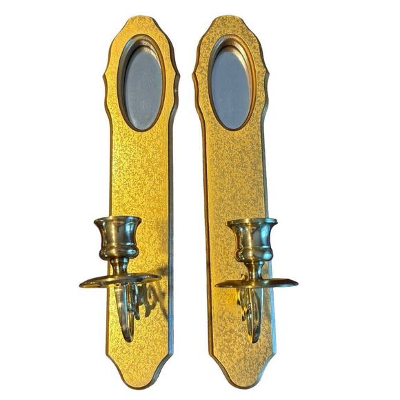 Vintage Home Interior, 1980, Wall Sconce with Mirror - Picture 1 of 4